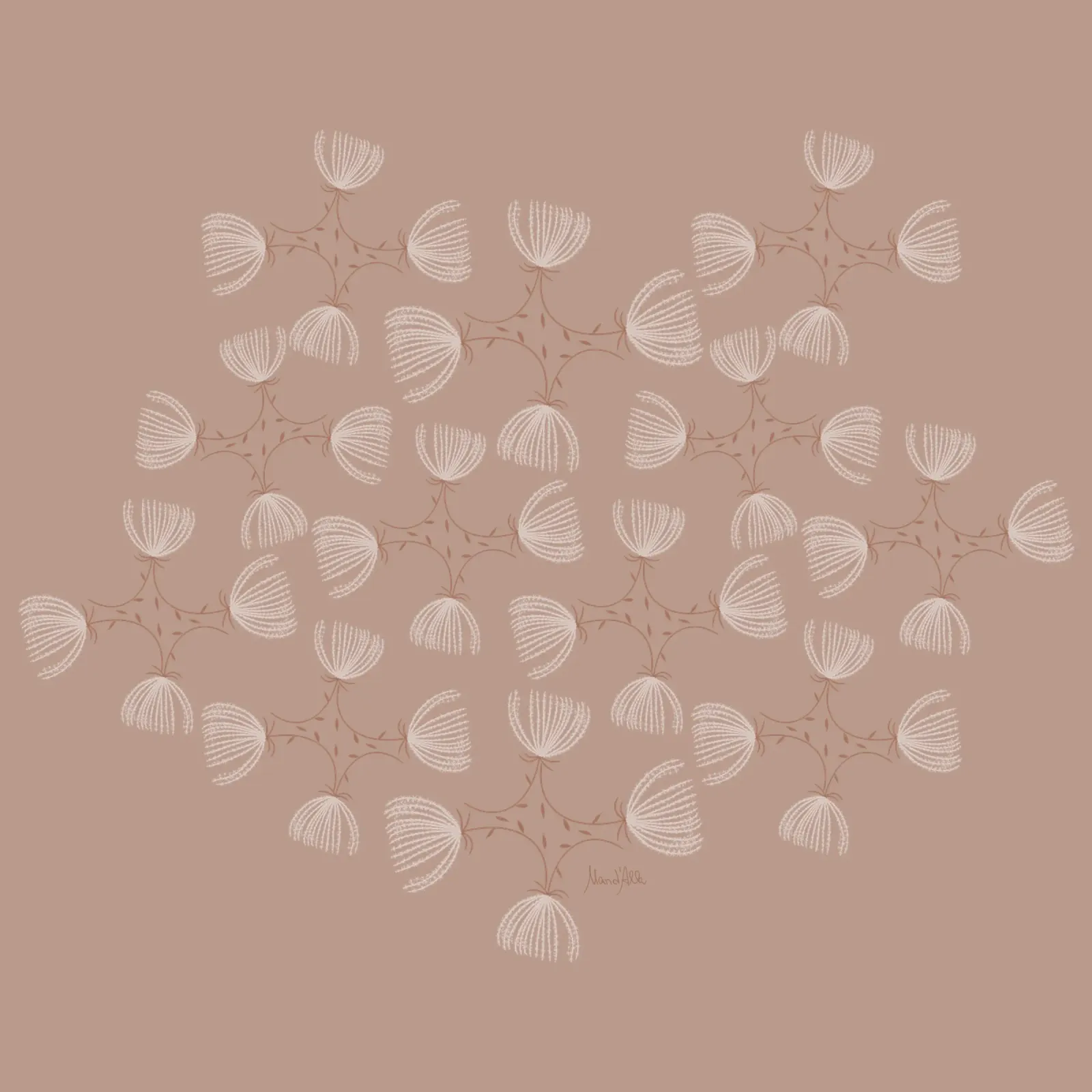 The fluffy pattern pellicola backlit da Mandalla Pattern