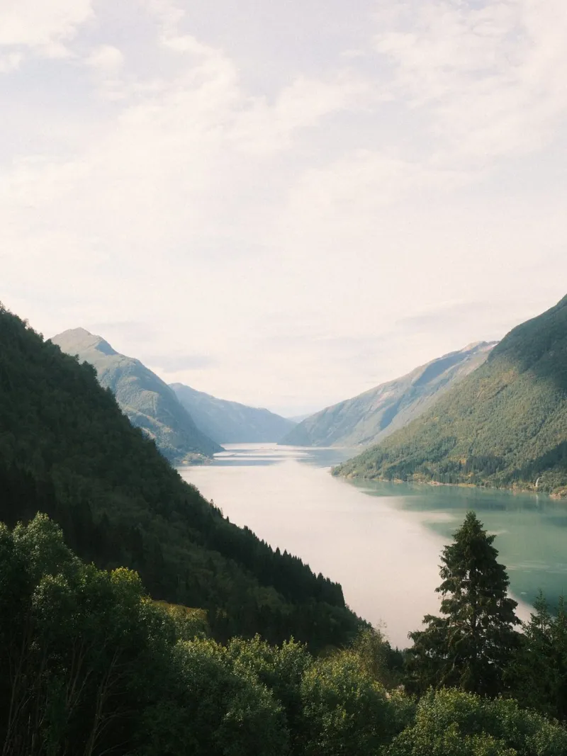 Norwegian Fjord Serenity poster da FujiPrints