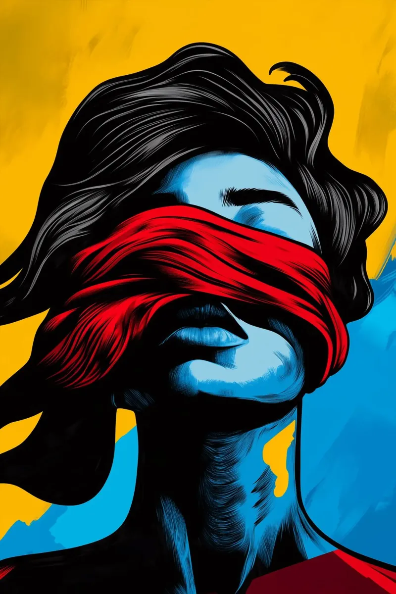Fuoco cieco poster con telaio in legno da melipo-art