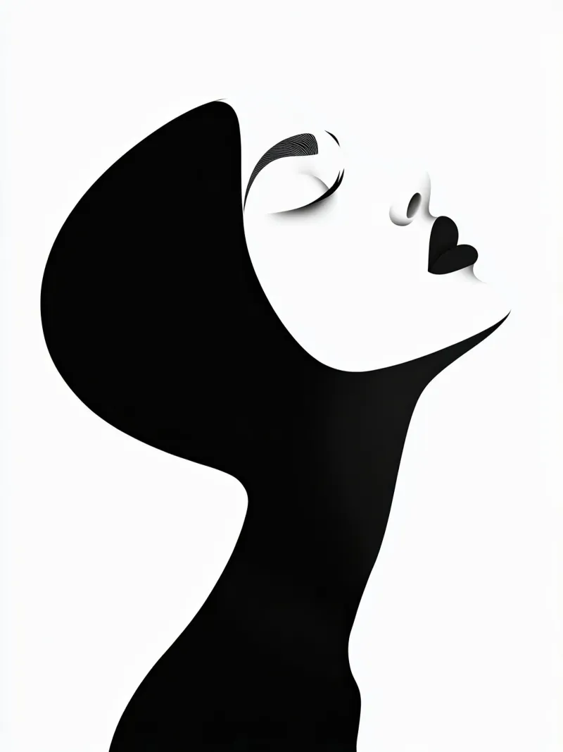 Silhouette of a woman poster by Katja Stehle Design
