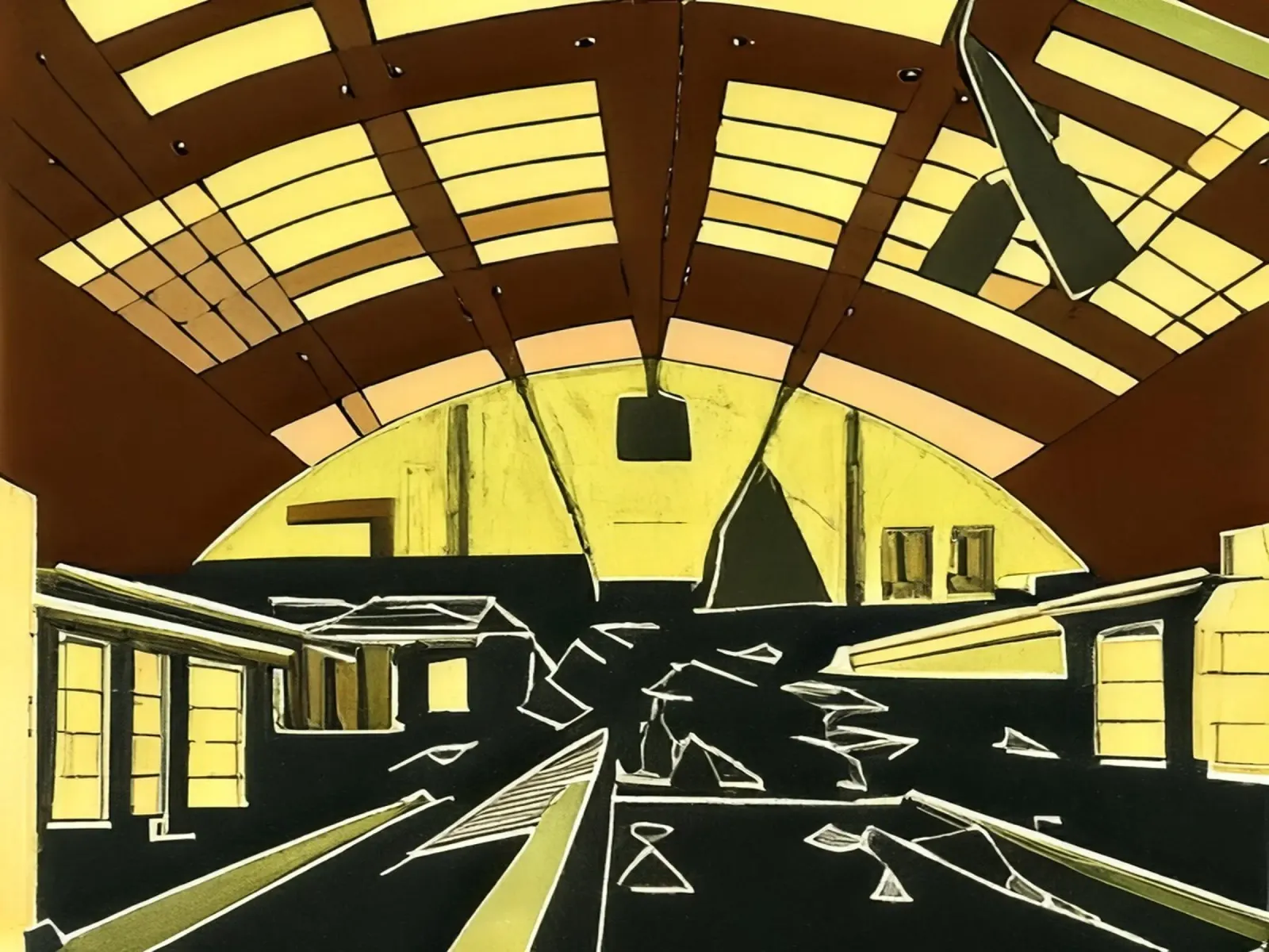 excursion_vue de la gare_1 hahnemühle de Abstract Art by LK