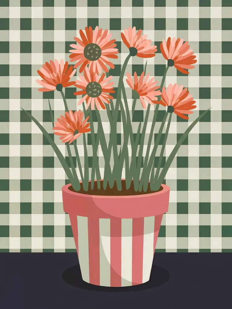 Fiori in vaso alluminio dibond da logic