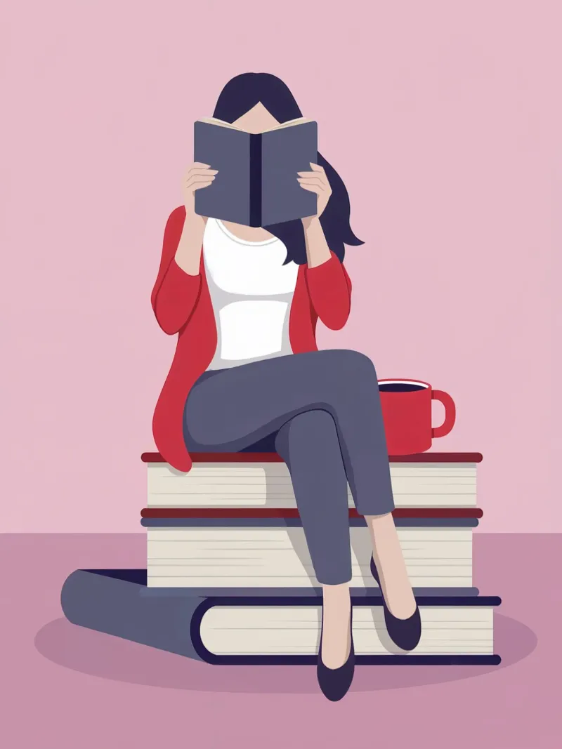 Woman Reading A Book hahnemühle by logic