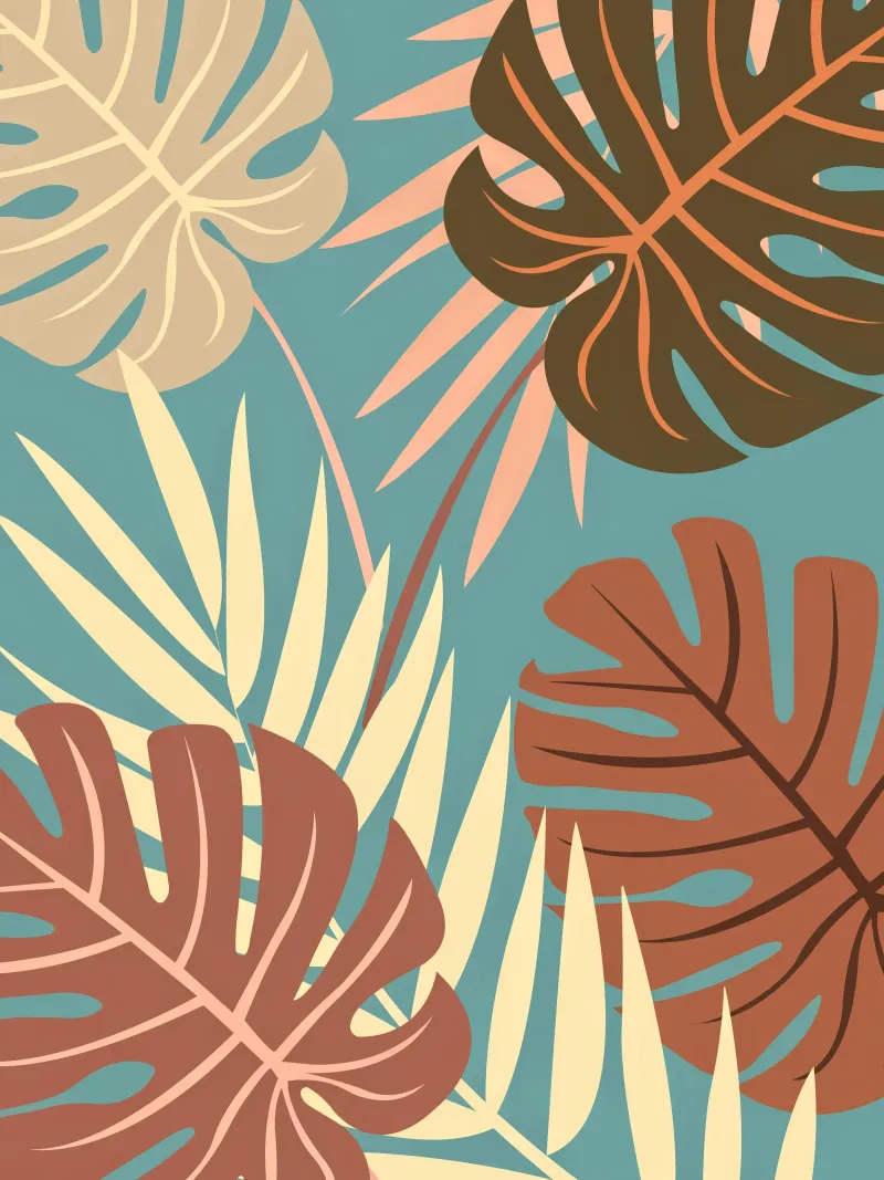 Tropical Nature Mocha & Terracotta pellicola backlit da Ana Paniagua Design