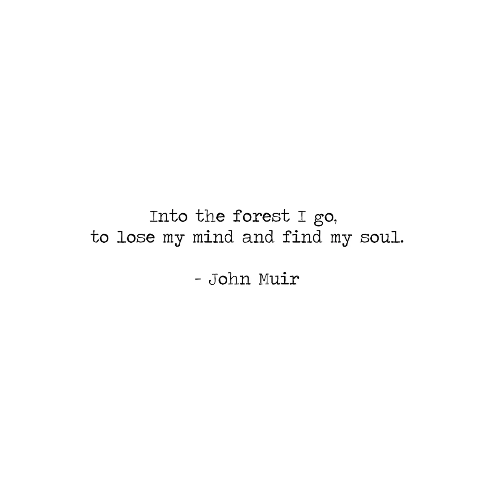 Nella foresta vado, per perdere la testa e ritrovare l'anima John Muir carta hahnemühle da Summer Soul Co. - Quotes