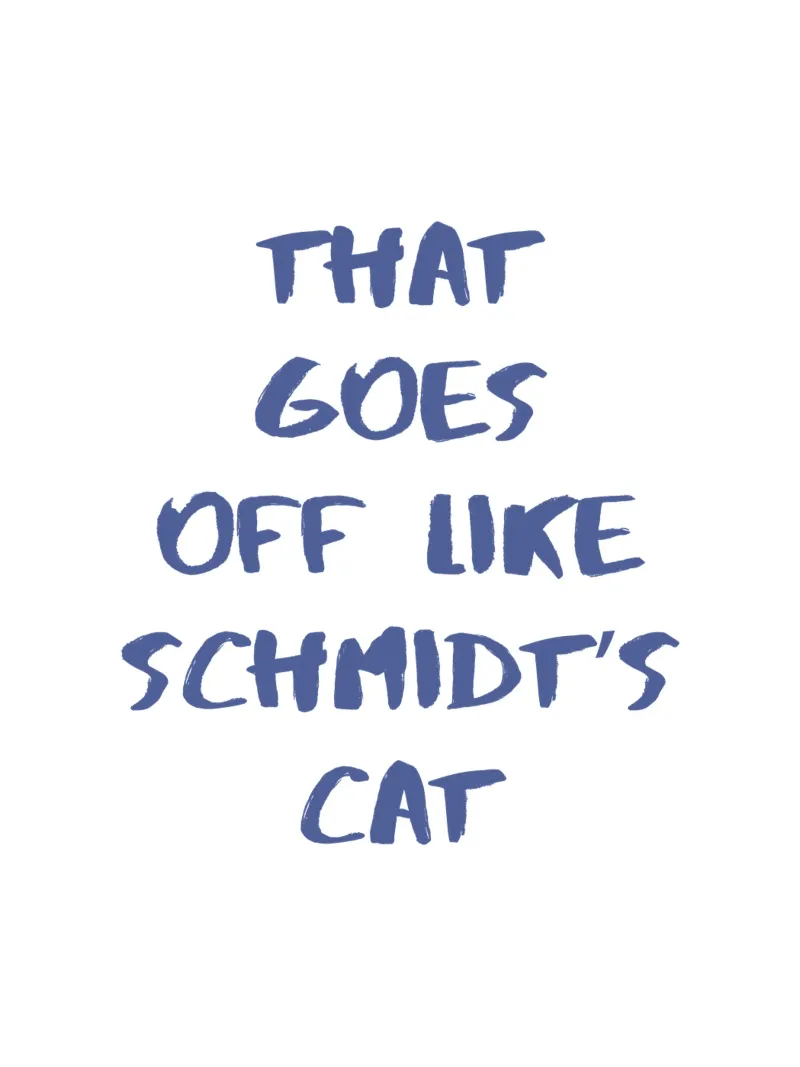 Denglisch Schmidts Katze poster con telaio in alluminio da pierosvisuals