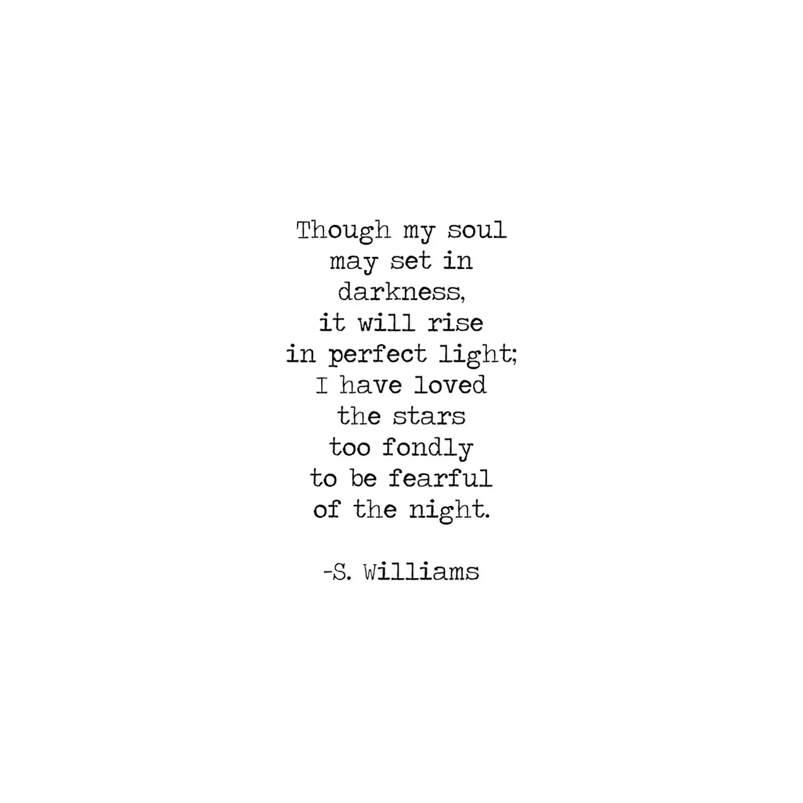 Ich habe die Sterne zu sehr geliebt, Sarah Williams Gedicht Zitat Hahnemühle von Summer Soul Co. - Quotes
