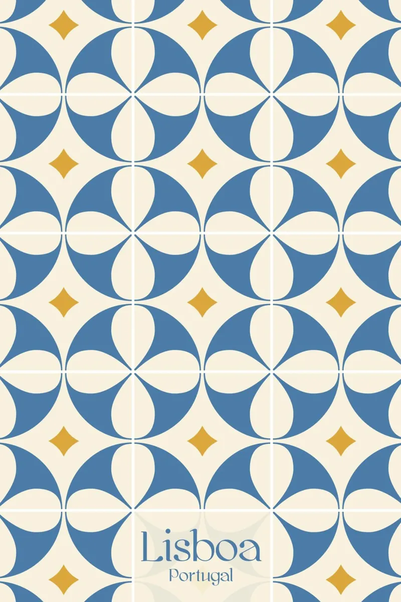 Lisbona - Piastrelle Azulejos poster da pierosvisuals