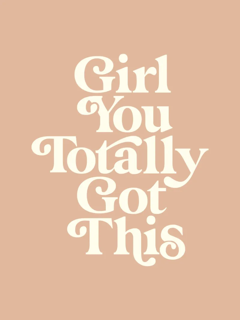 Ragazza, questo design tipografico è assolutamente perfetto alluminio dibond da THE MOTIVATED TYPE