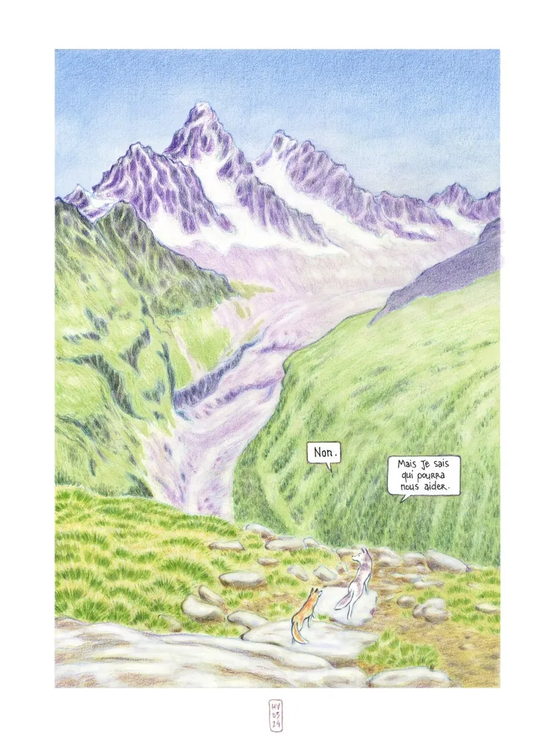 La légende du loup sans queue (extrait) alluminio dibond da Humphrey VIDAL