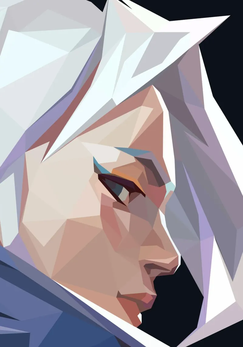 character game pellicola backlit da Low poly art