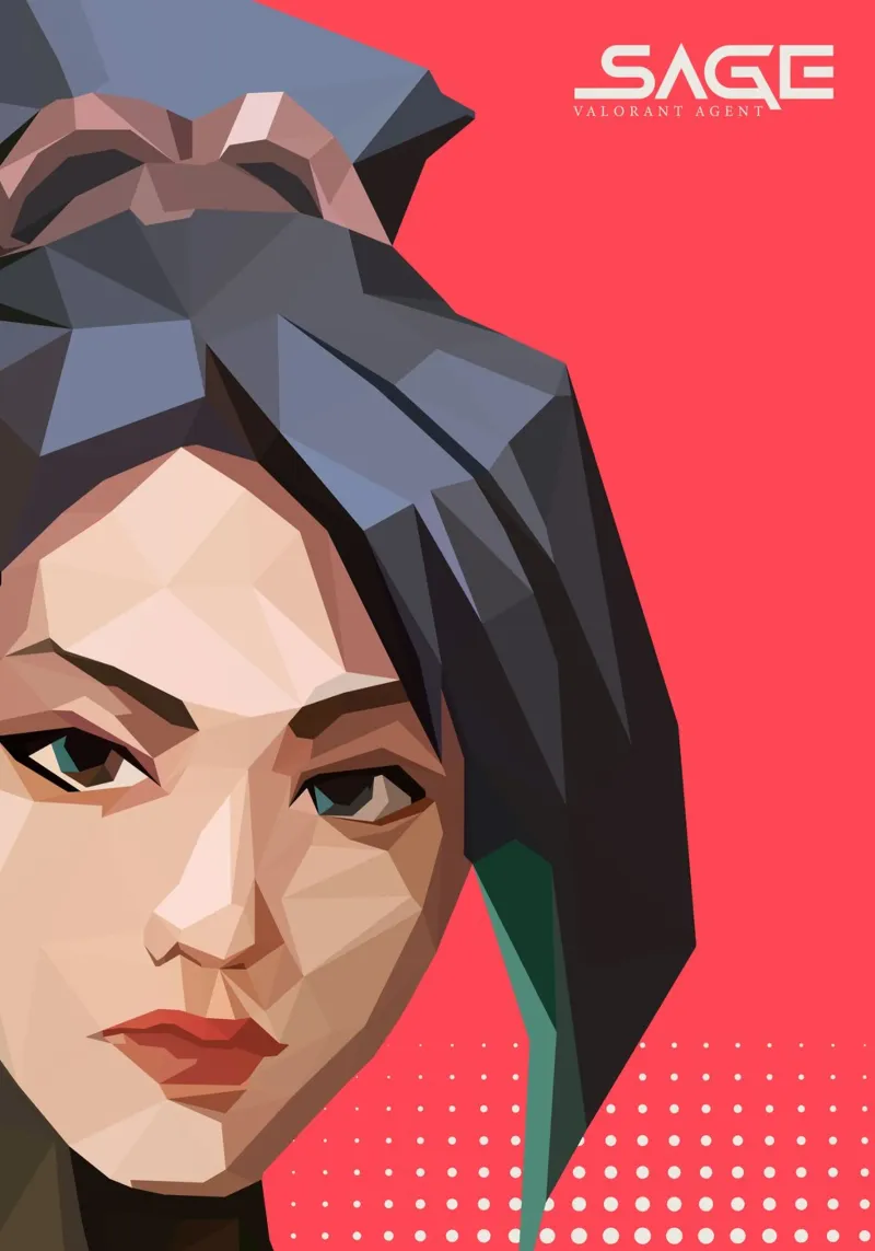 Sage character game alluminio dibond da Low poly art