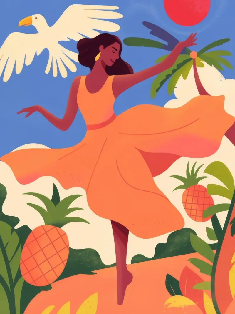 Sunset Dance poster by Artie Shifa