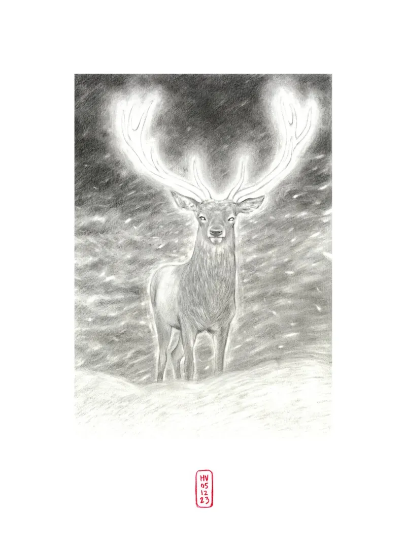 Le Cerf Sacré pellicola backlit da Humphrey VIDAL