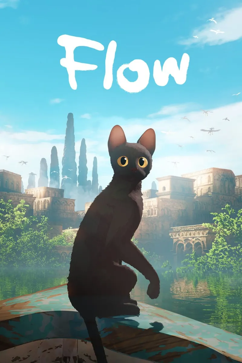 Cat Flow Movie poster con telaio in plastica da Attaboy Dsgn