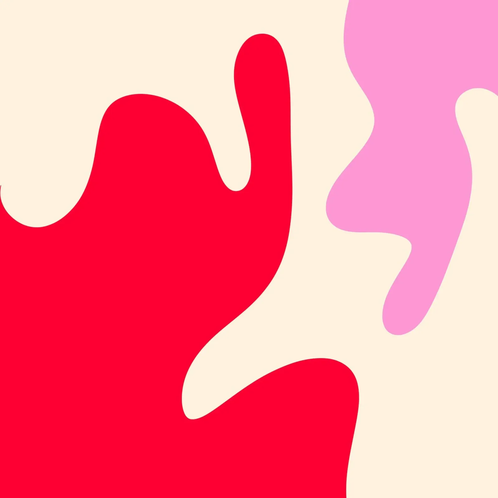 Forme astratte e moderne - rosa, crema, rosso pellicola backlit da Wackapacka