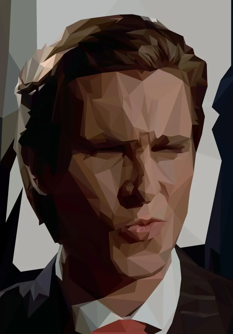 Sigma Man pellicola backlit da Low poly art
