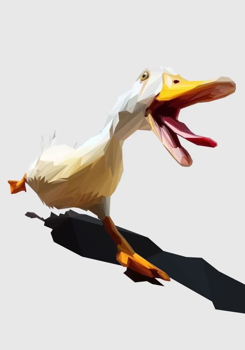 Running Duck poster da Low poly art