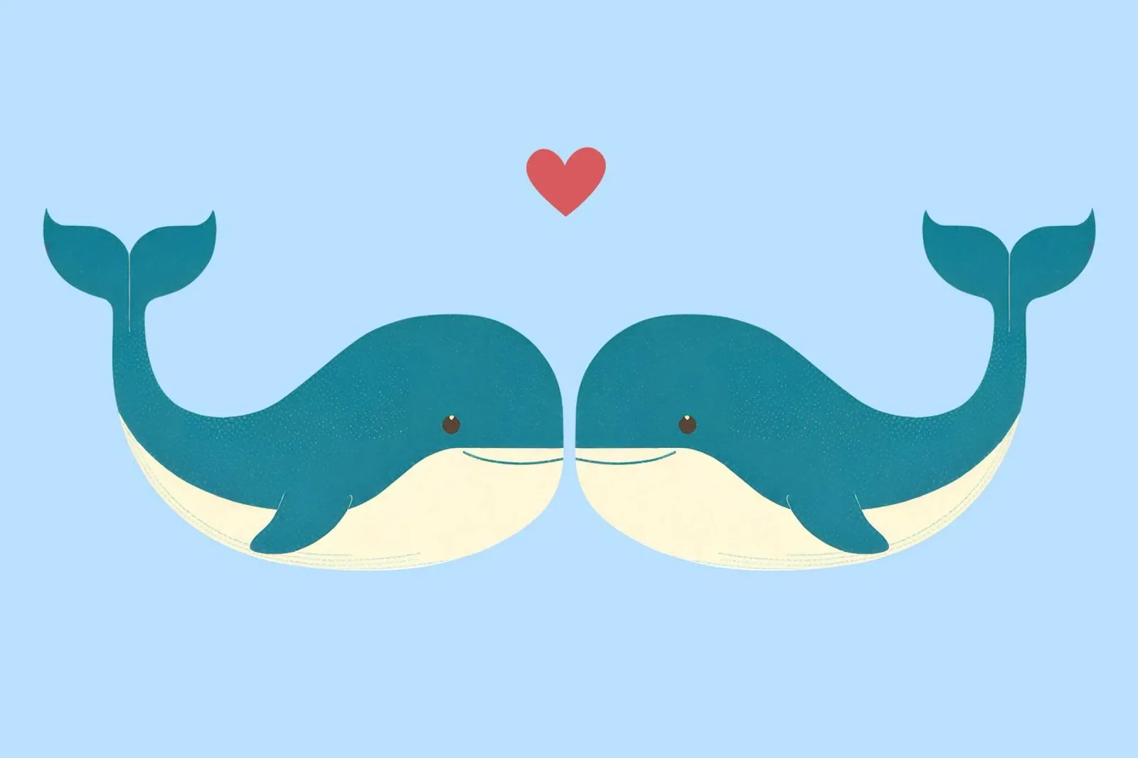 Wal-Liebe - niedliche & liebenswerte Tiere Hahnemühle von Punderful Day