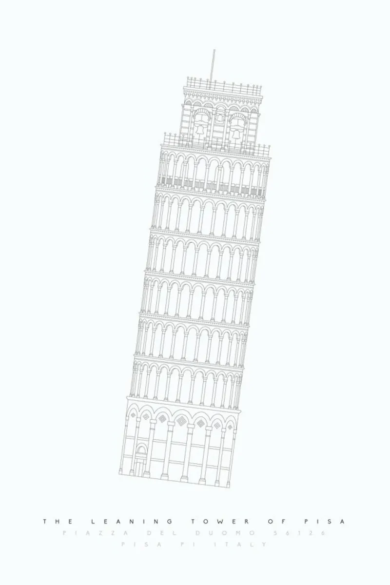 Tower Of Pisa metacrilato de Mat Voyce