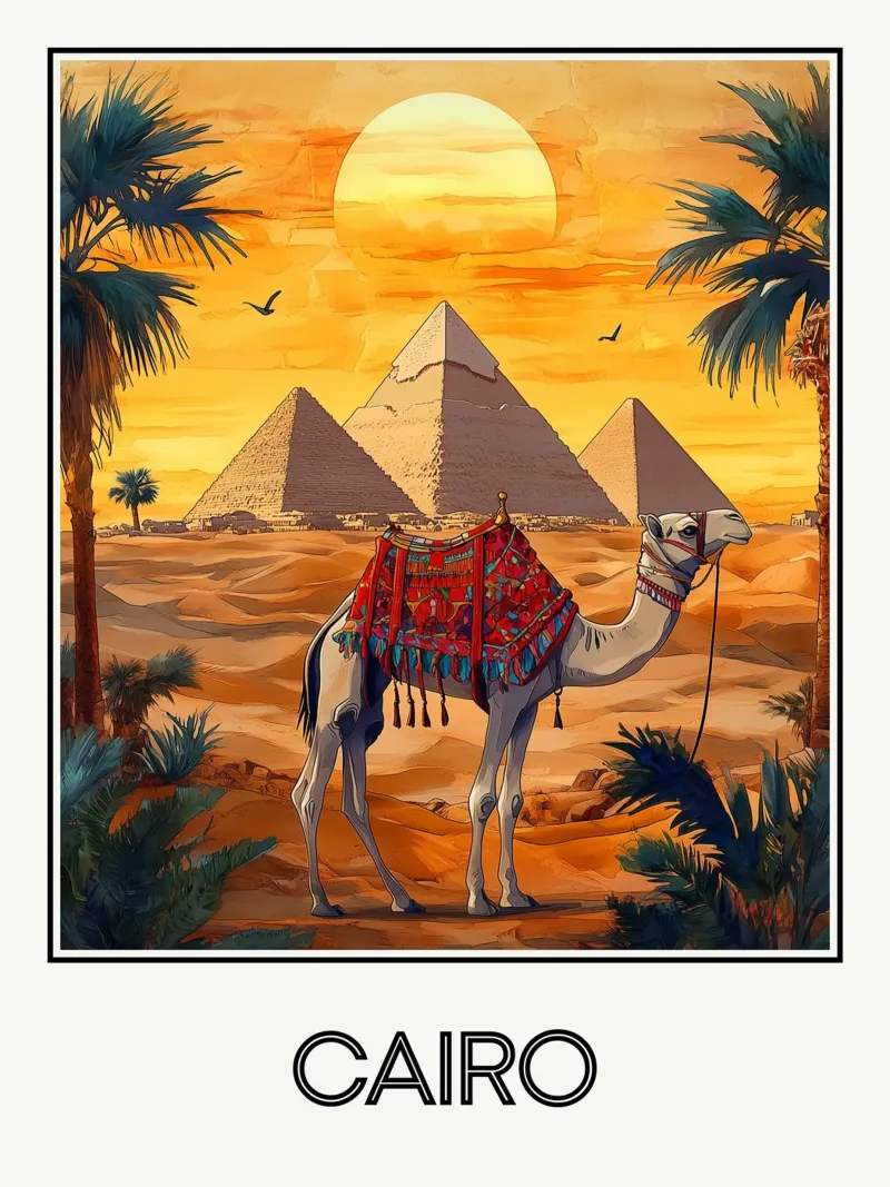 Il Cairo poster con telaio in alluminio da Frame the World