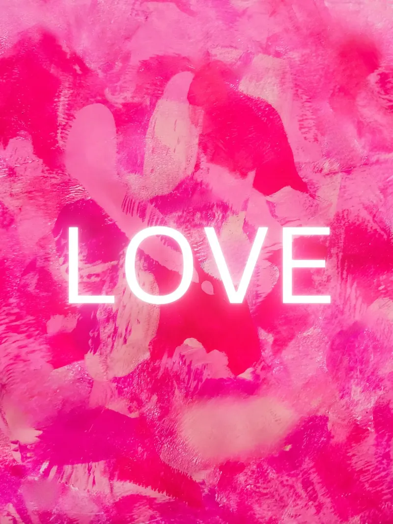 LOVE MultiPink Abstract Print hahnemühle by FABOArt