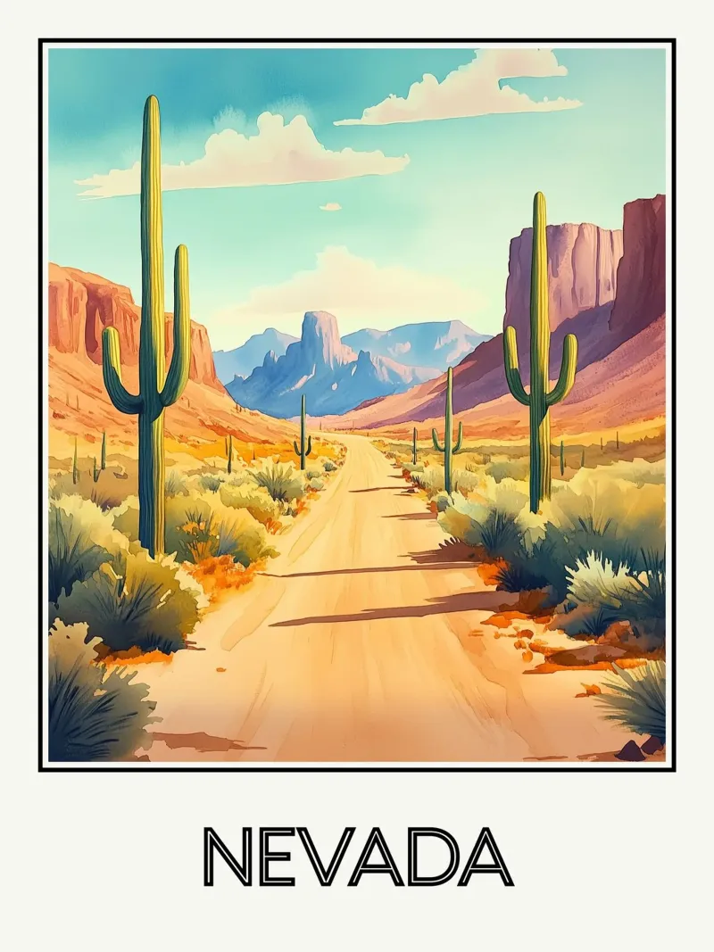 Nevada poster con telaio in plastica da Frame the World