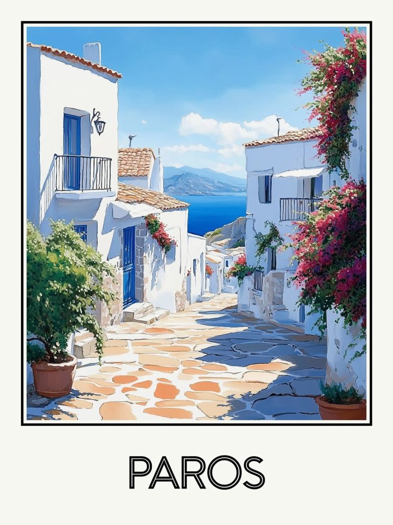 Paros Leinwand von Frame the World