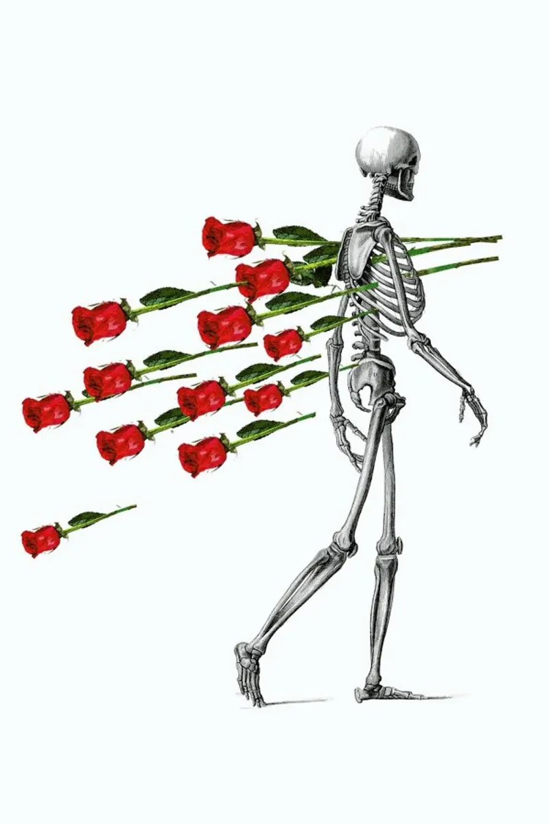 Skeleton & Roses pellicola backlit da Rococco LA