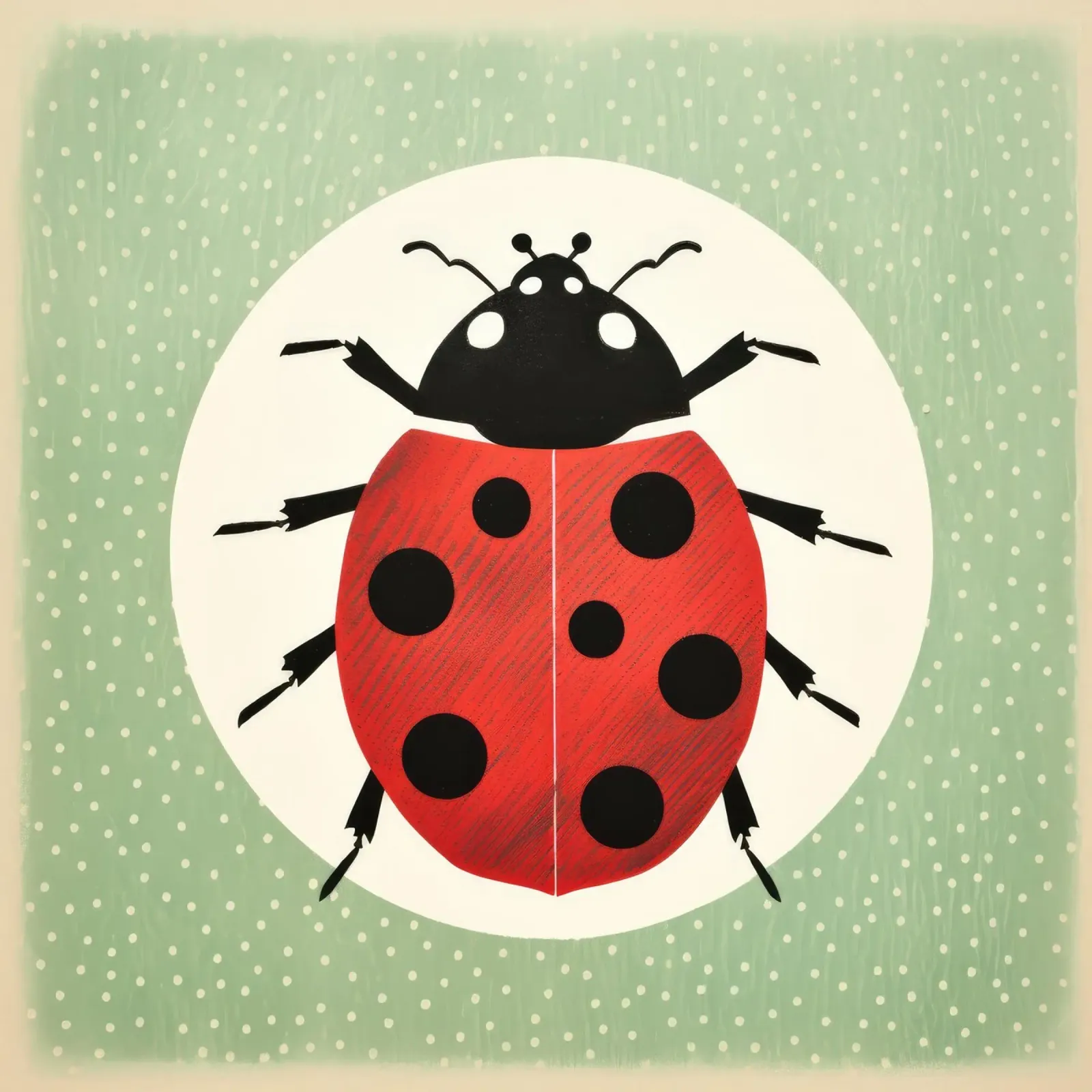 Coccinella verde 1 pellicola backlit da Minimal Animal Art
