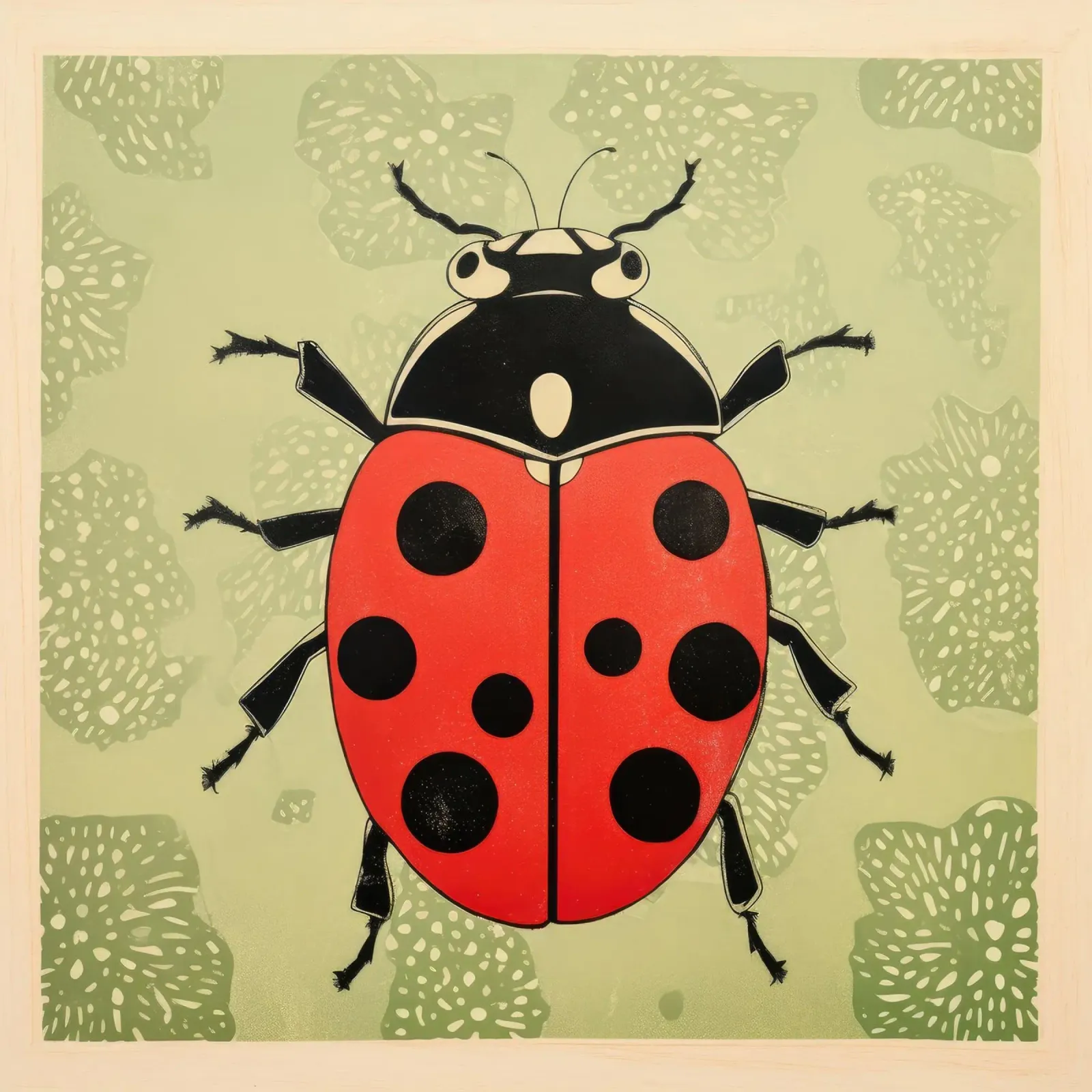 Coccinella verde 2 pellicola backlit da Minimal Animal Art