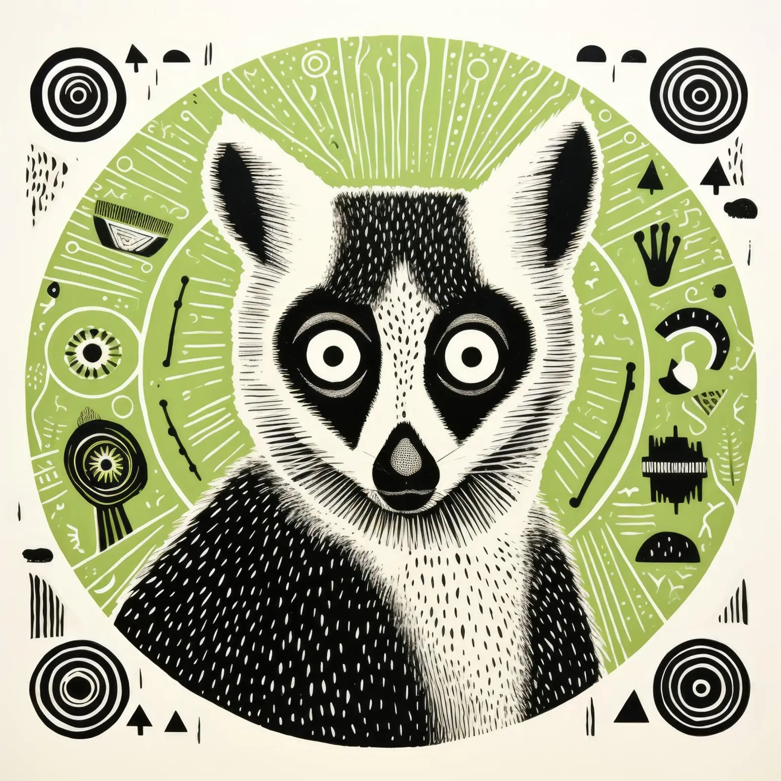 Lemure verde 2 plexiglass da Minimal Animal Art