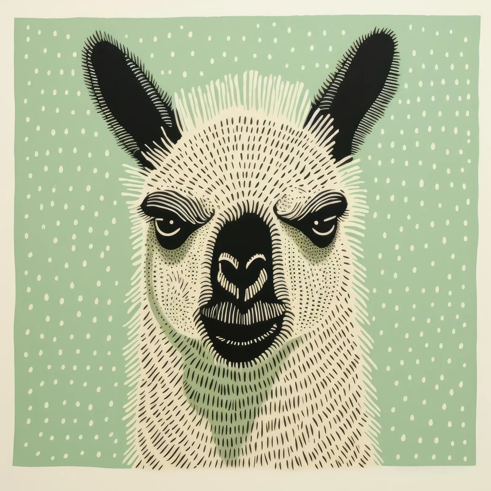 Lama verde 1 pellicola backlit da Minimal Animal Art
