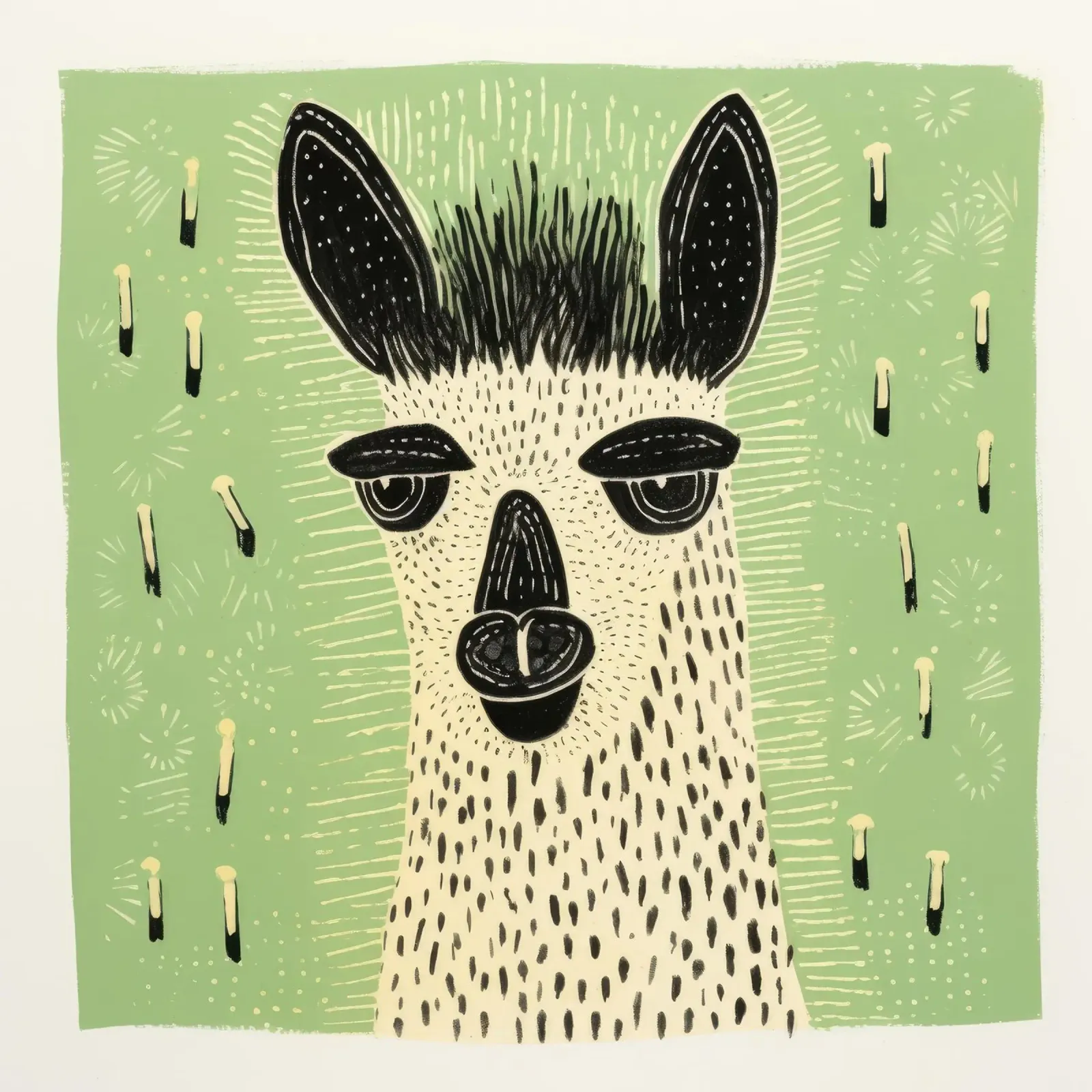 Lama verde 4 pellicola backlit da Minimal Animal Art