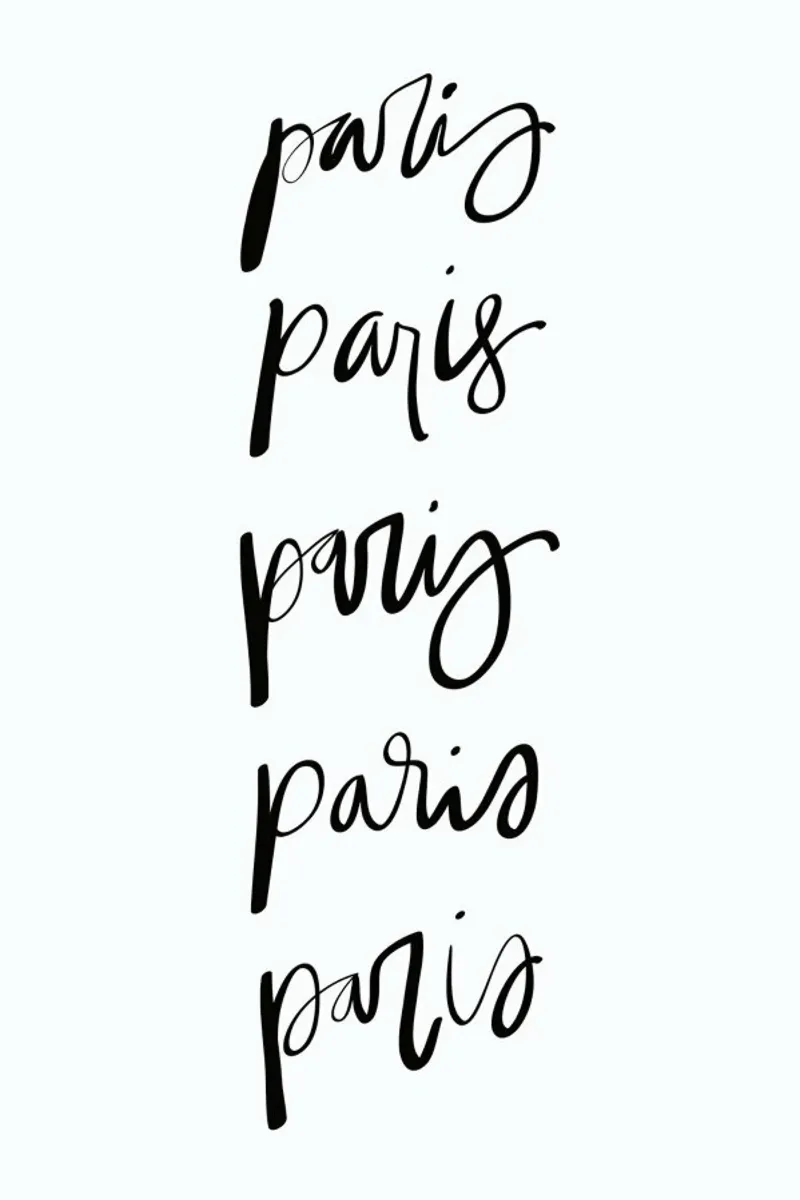 Paris poster con telaio in legno da Kristen Polsinelli