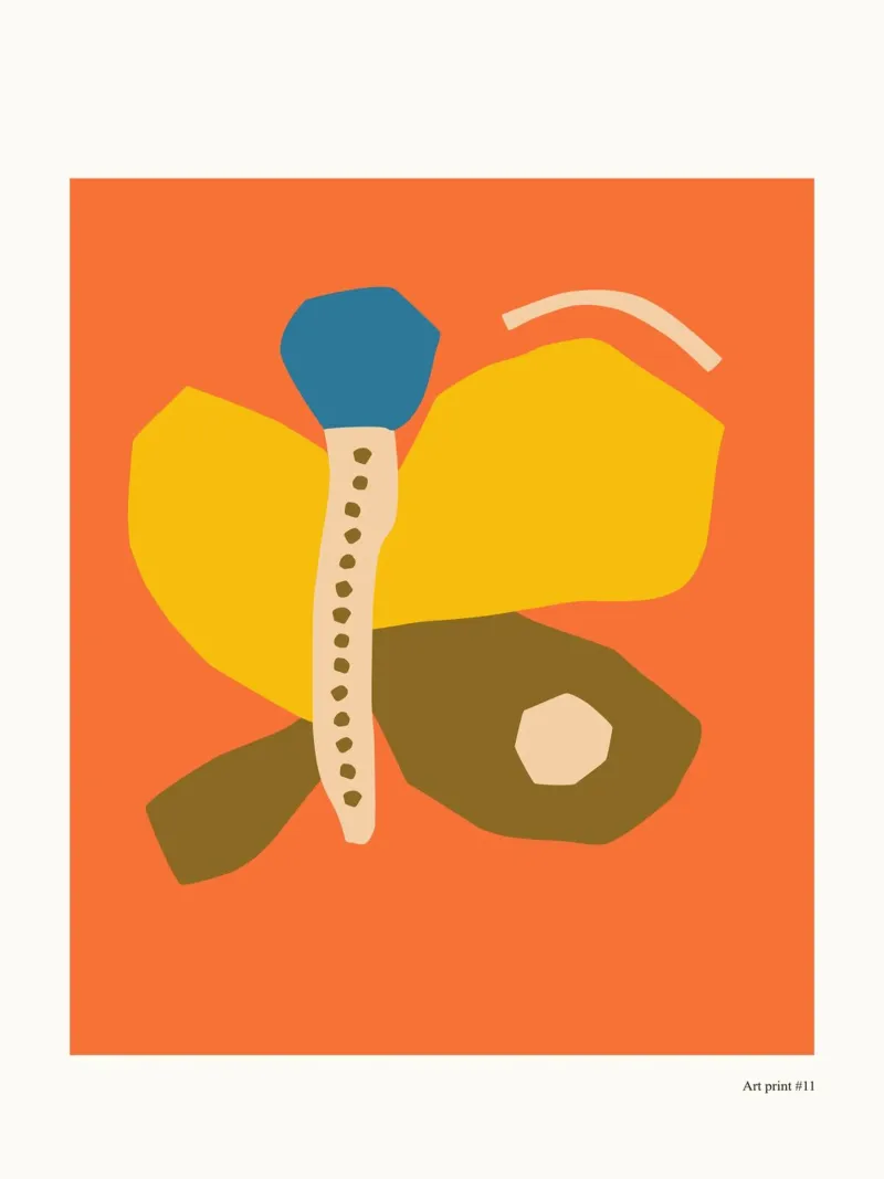 Color Flow No 48 canvas met Baklijst van treechild