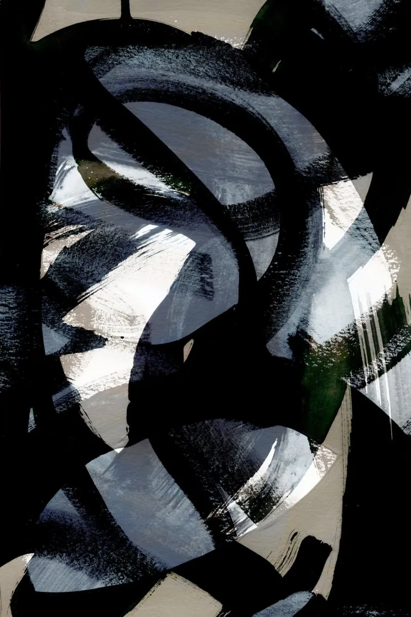 Abstract Brush Strokes 123 poster con telaio in plastica da Mareike Böhmer