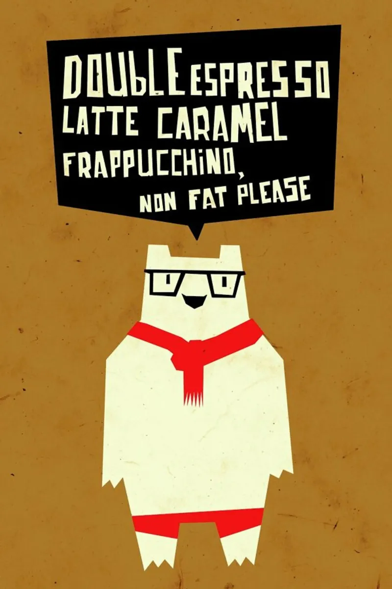 Yeti wants coffee canvas by Yetiland
