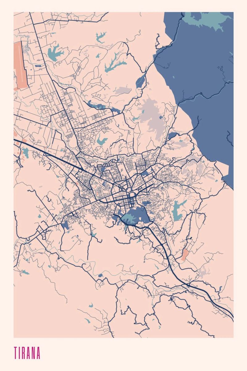 Tirana - Das Herz von Albanien Poster von MOOODZART