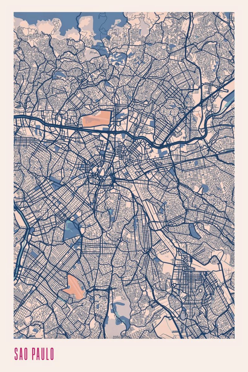 São Paulo - Das Herz Brasiliens Poster von MOOODZART