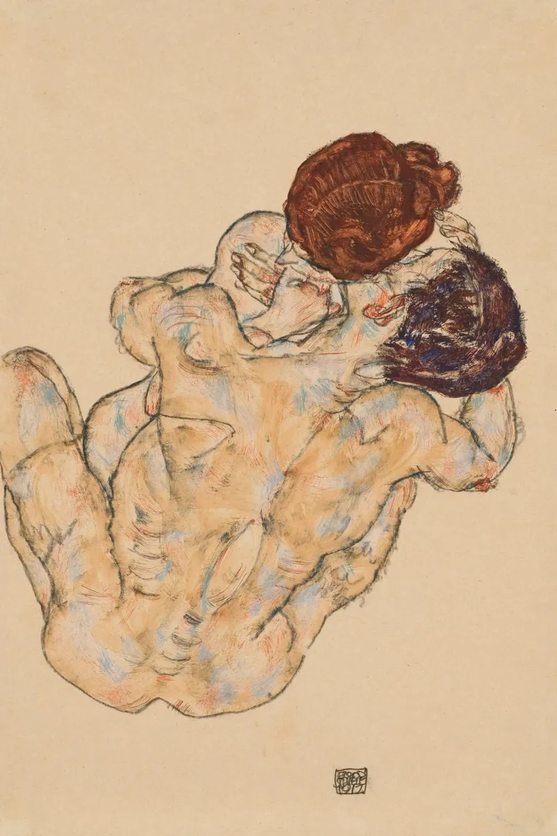 Egon Schiele - Abbraccio pellicola backlit da ARTOTHEK