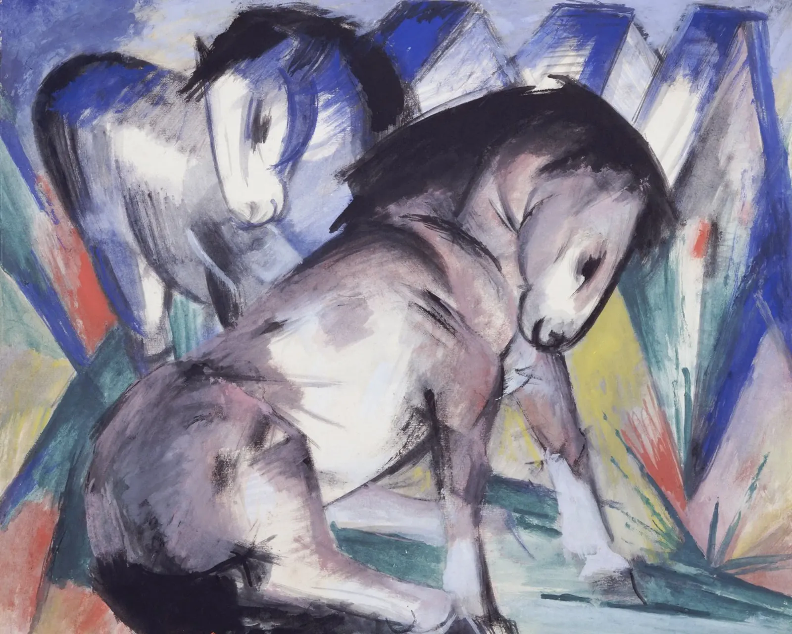 Franz Marc - Due cavalli pellicola backlit da ARTOTHEK