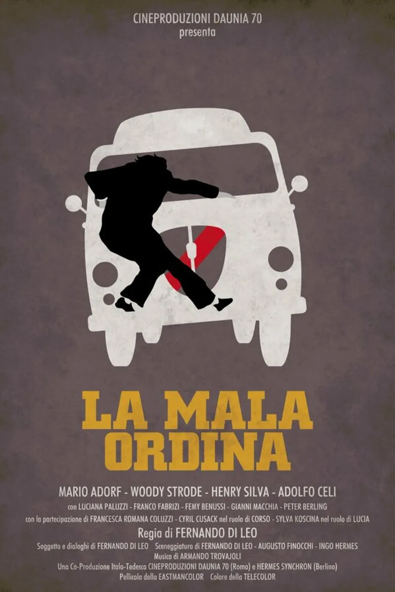 La Mala Ordina poster con telaio in legno da Federico Mancosu