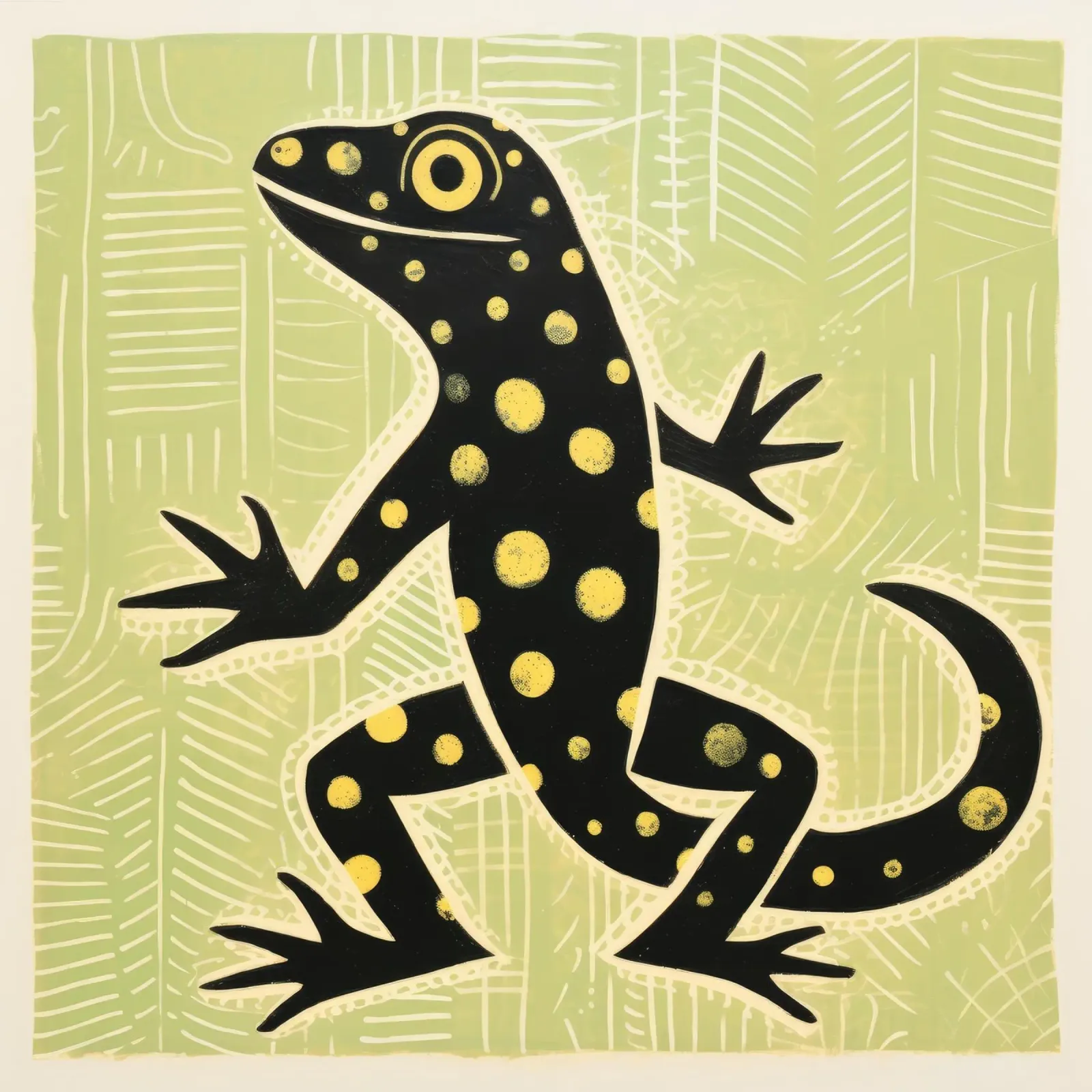 Geco verde 2 pellicola backlit da Minimal Animal Art