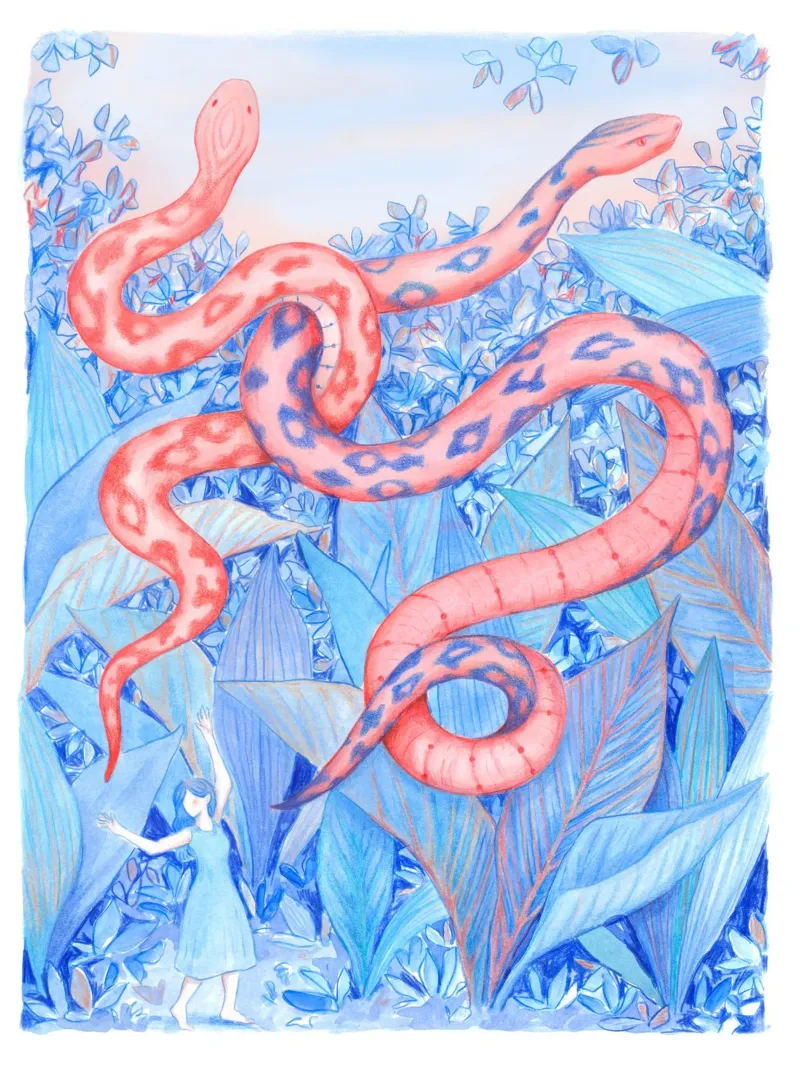 Dancing Snakes carta hahnemühle da Art by Coco