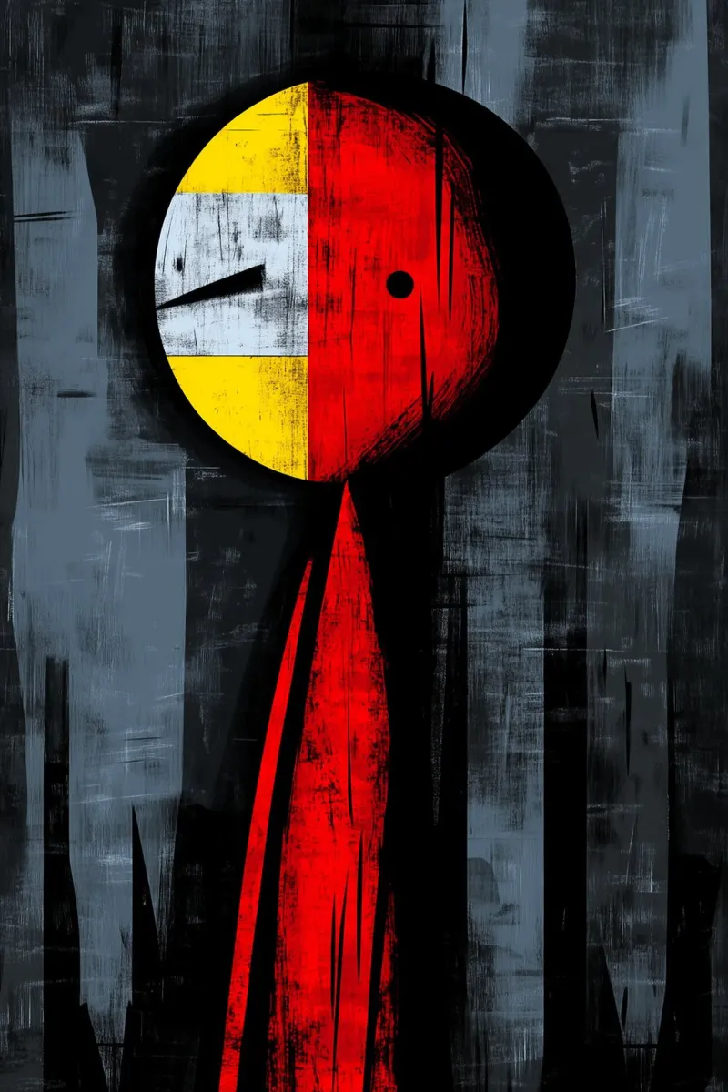 Identità frammentata poster con telaio in plastica da melipo-art
