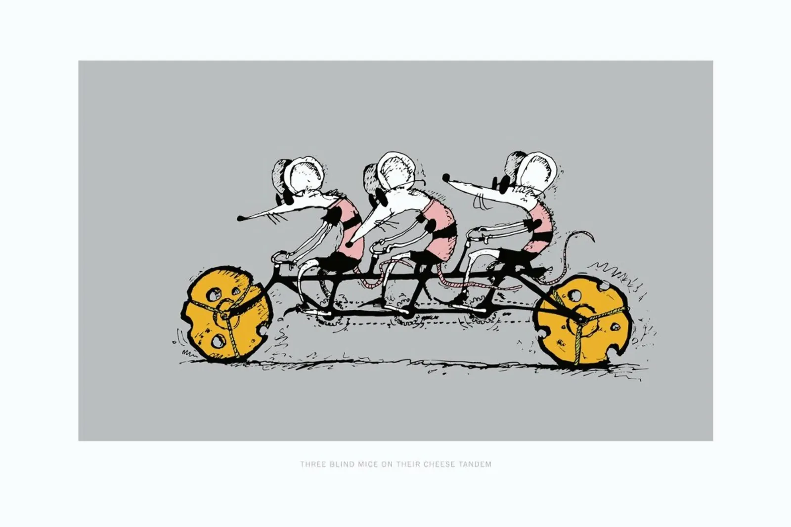 Blind Mice poster con telaio in plastica da Michael Valenti
