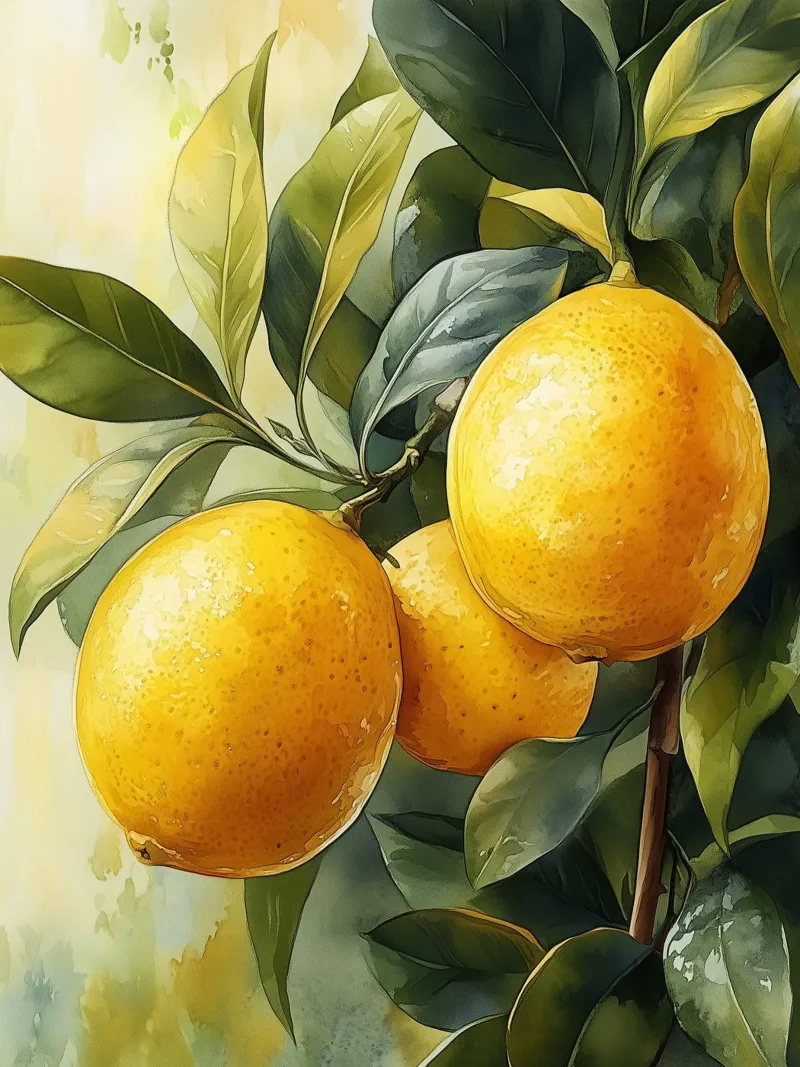Limoni su ramo alluminio dibond da Spice & Style