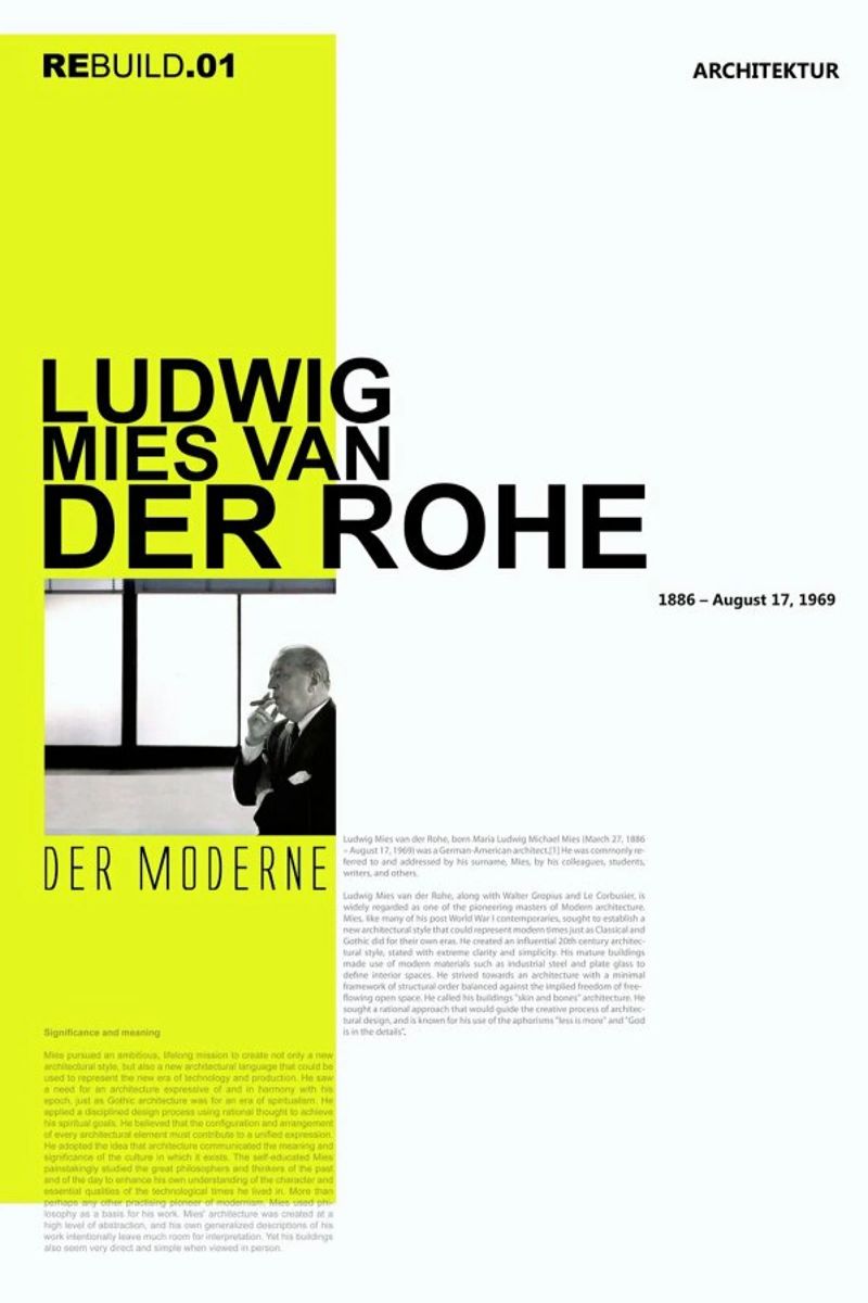Mies Van Der Rohe Poster von Naxart