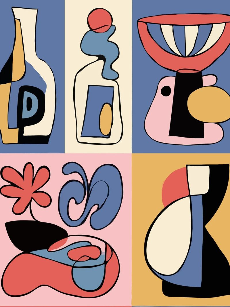Bold abstract shapes poster by ramosashop